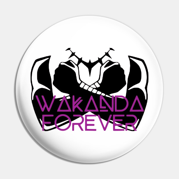 Wakanda Forever, Black Panther Pin by Cargoprints