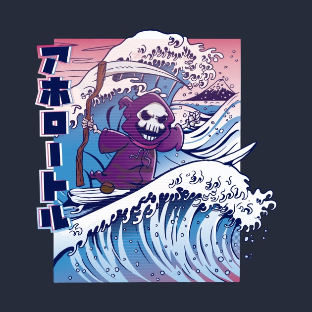 Cool Surfing Grim Reaper Riding a Great Wave by SLAG_Creative