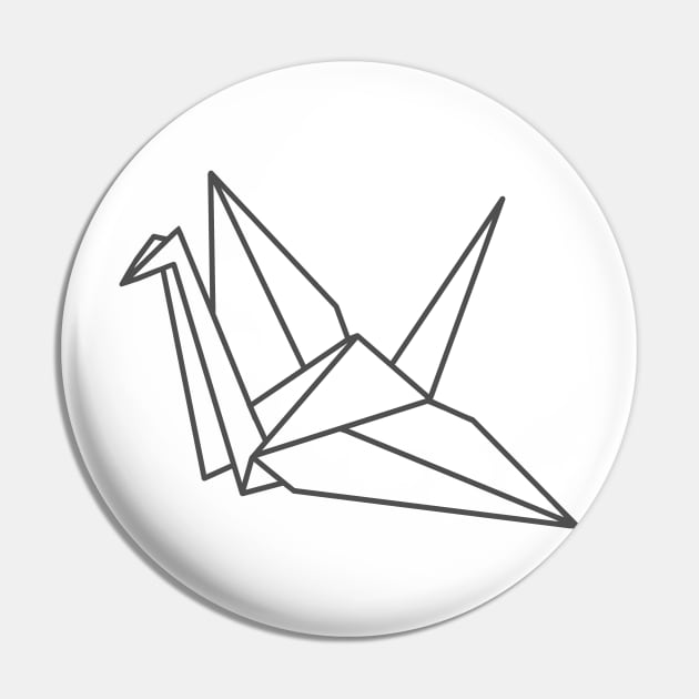 Paper Cranes Blue Pin by Vaeya