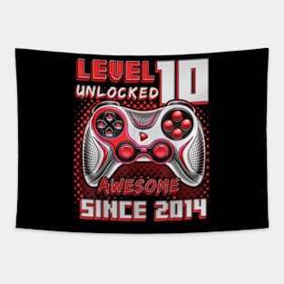 10th Birthday Gamer 10 Year Old Bday Boy Ten Son Tapestry