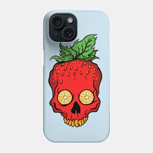 Strawberry Skulls Orange Eyes Phone Case