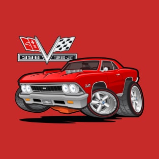 66 Chevelle SS Muscle Car - Red T-Shirt