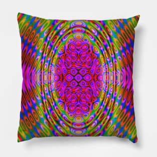 Oval Abstract Psychedelic Pattern Pillow