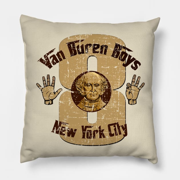 The Van Buren Boys distressed (Seinfeld) Pillow by woodsman