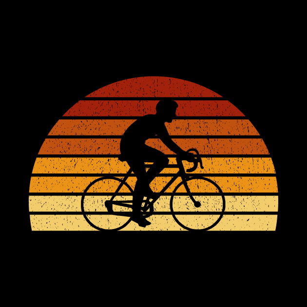 Vintage Sunset Cycling Gift For Racing Cyclists by OceanRadar