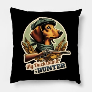 Hunter Dachshund Pillow