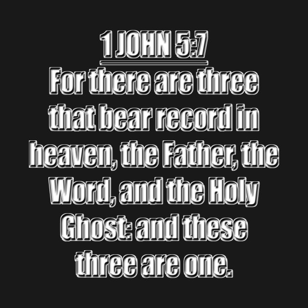 1 John 5:7 King James Version (KJV) Bible Verse by Holy Bible Verses