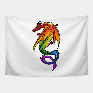 Rainbow LGBT Pride Dragon Tapestry