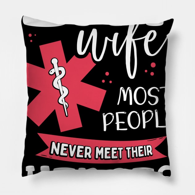 EMT Emergency medical technician Pillow by Caskara