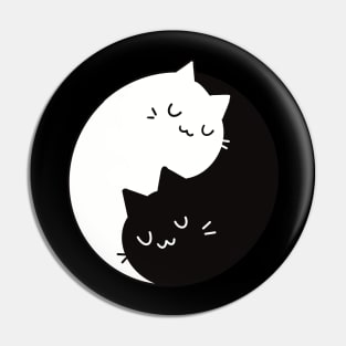 Cat yin yang Pin