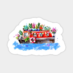 Cool red boat Magnet