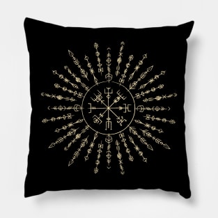 Dark Runic Symbols Pillow