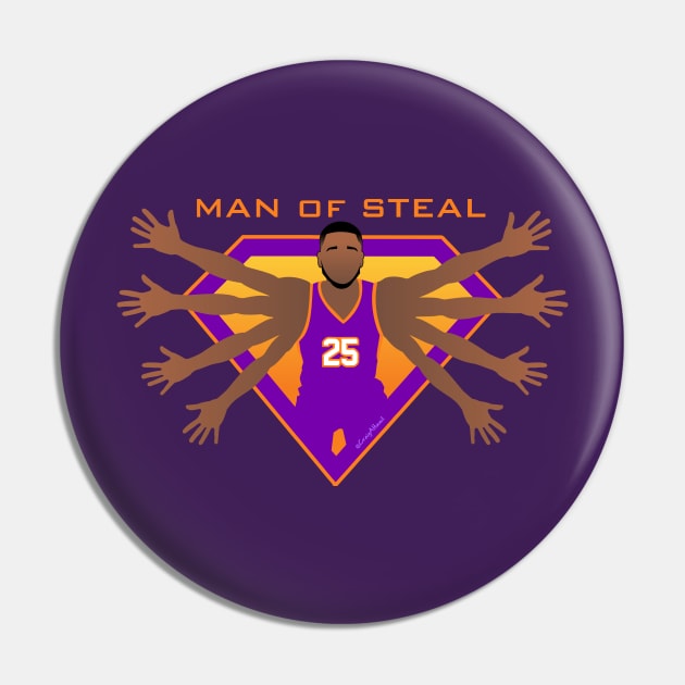 Phoenix Suns Man of Steal Pin by CraigAhamil