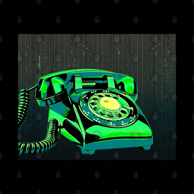 Vintage retro classic rotary phone design by MalmoDesigns