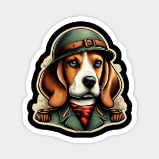 Beagle Soldier Magnet