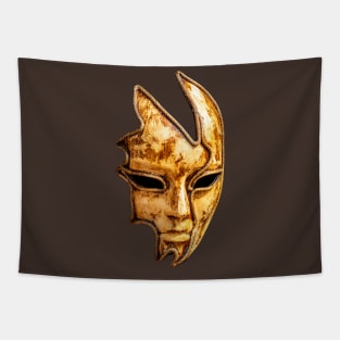 Gold Carnival Mask Tapestry