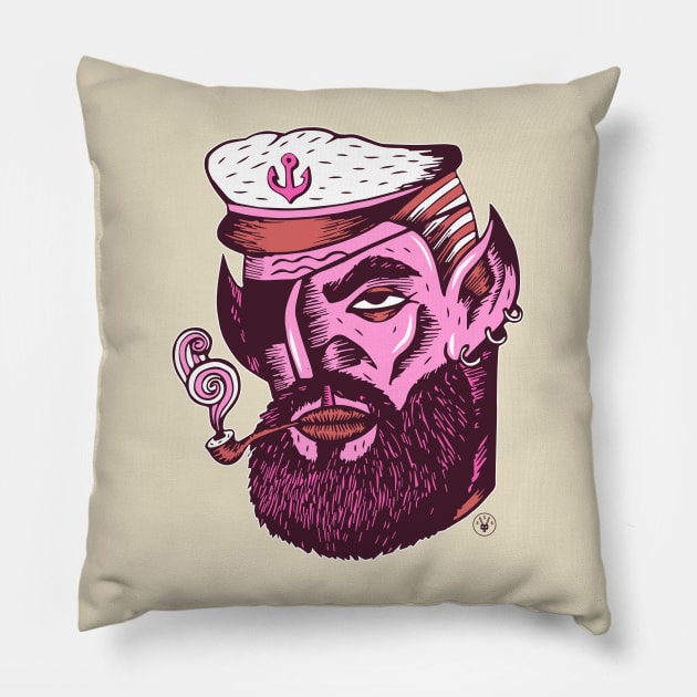 Pirate Elf 2.0 Pillow by Super South Studios