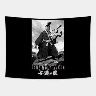 lone wolf and cub Tapestry