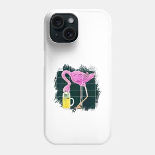 Flamingo Drinking Beer shirt Phone Case