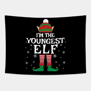 I'm The Youngest Elf Matching Family Christmas Gifts Tapestry