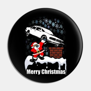 Dabbing Santa Clause Merry Impala Snowing Christmas Pin