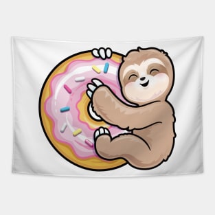 Sloth Pink Donut Tapestry