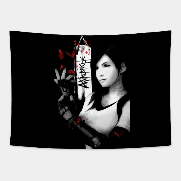 Tifa punching bag Tapestry by stingi