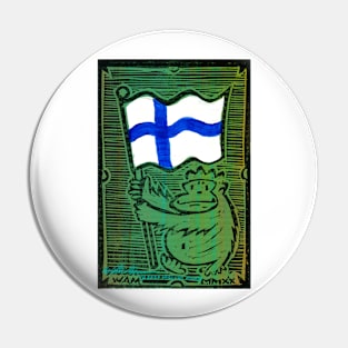 Finnish Flag Ape Pin