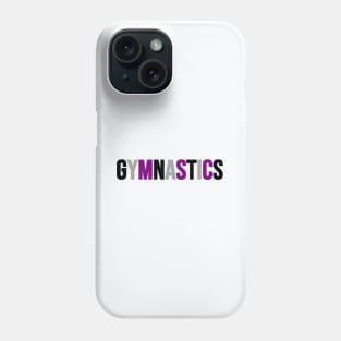 GYMNASTICS (Asexual/Demisexual Colors, No White Text) Phone Case