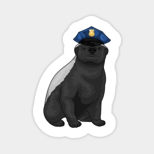 Honey badger Cop Police hat Police Magnet