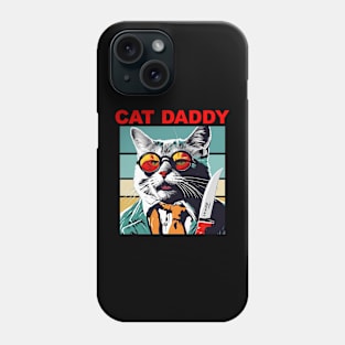 Cat Daddy Vintage Eighties Style Cat Retro Distressed Phone Case