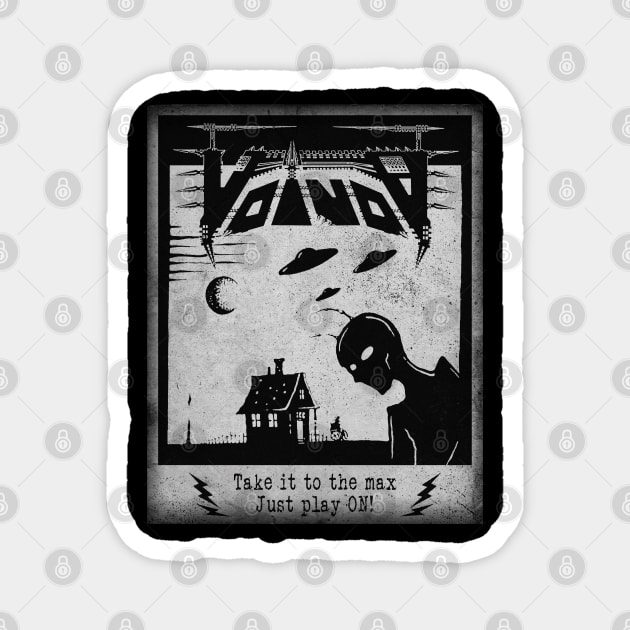 Voivod - Vintage Postcard Magnet by j.adevelyn