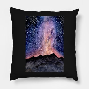 Nebula Night Sky - Hand Painted Watercolour Pillow