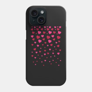 Cascading Hearts Pattern Phone Case