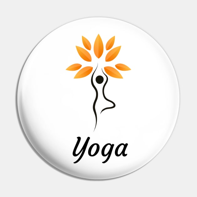 All I Need Is Love And Yoga And A Dog Pin by Famgift