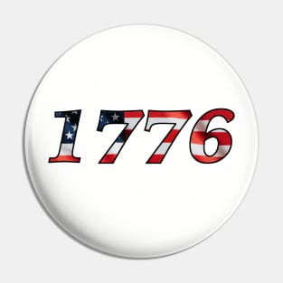 1776 In American Flag Pin