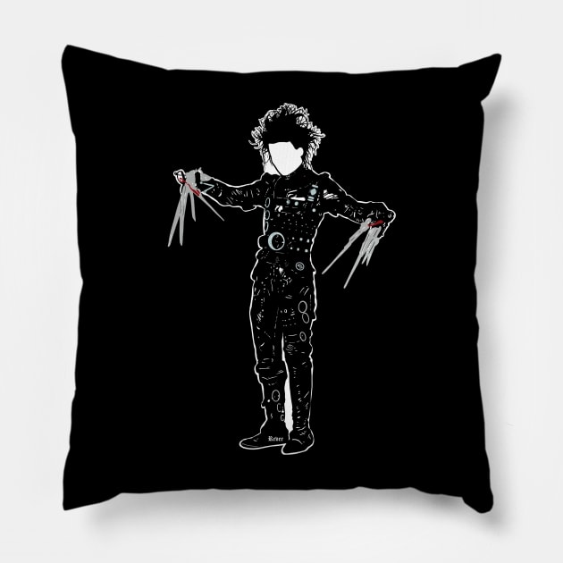 Edward Scissorhands Pillow by RevArt