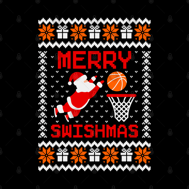 Merry Swishmas Basketball Ugly Sweater by Hobbybox