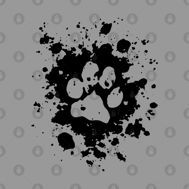 Paw Print Splatter by BoneheadGraphix