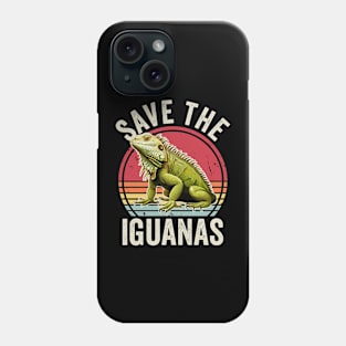 Save The Iguanas Retro Vintage Iguana Lover Phone Case