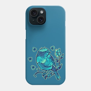 aqua blue bird Phone Case