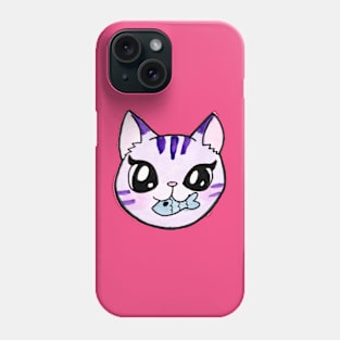 Animal Friends Cat Eating Phone Case