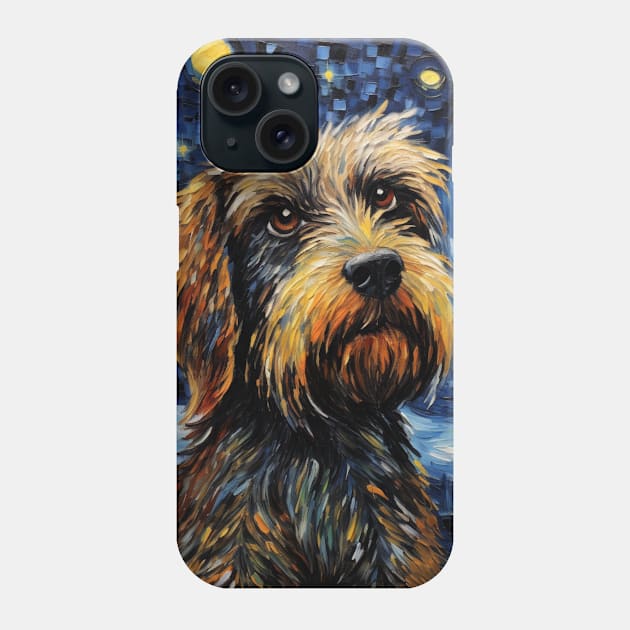 Wirehaired Pointing Griffon painted by Vincent Van Gogh Phone Case by NatashaCuteShop