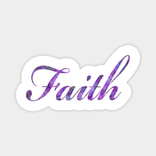 Have Faith in Purple Color Word Art Script Typography Magnet