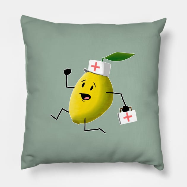 LEMON AID Pillow by droidmonkey