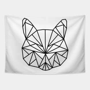 Geometric cat face Tapestry