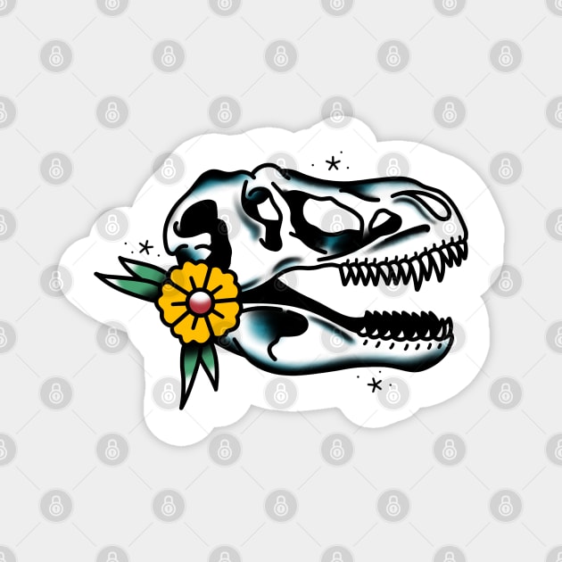 T-Rex Skull Magnet by LoudMouthThreads