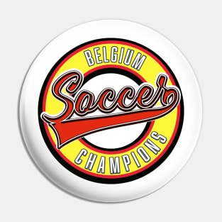 Belgium Soccer Champions logo Pin