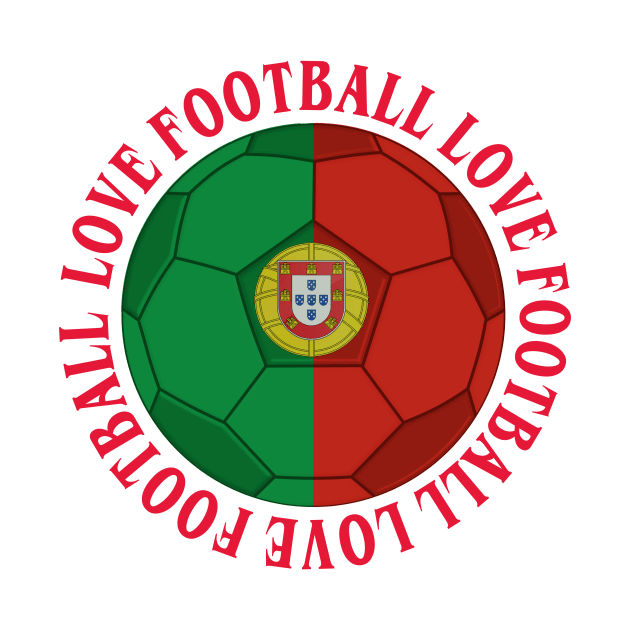 PORTUGAL- Portuguese Cross Football Soccer Icon by IceTees