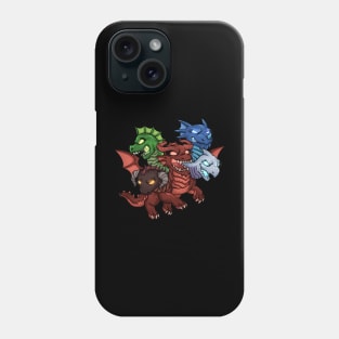 Hydra Multiple Head Dragon Cool Chibi Dragon Graphic Phone Case